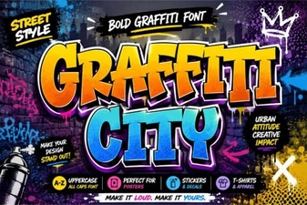 Urban Street Art: Graffiti City Font Projects