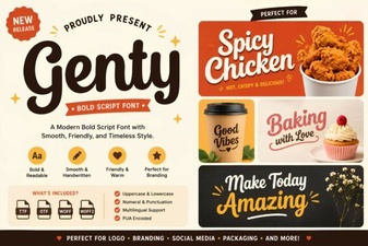Genty Font: a Creative Typeface for Modern Design