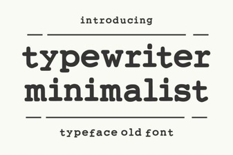 Minimalist Typewriter Font Design & Inspiration